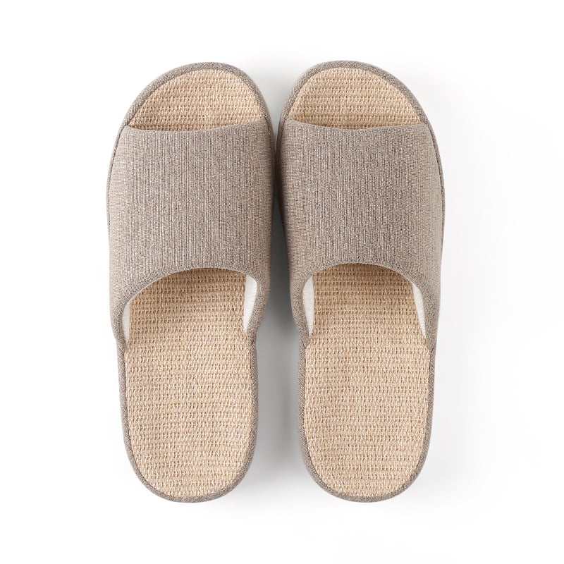 Cotton and Linen Non-Slip Indoor Slippers for Couples