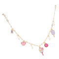Lets Play Message Enamel Pickleball Pearl Charm Station Necklace
