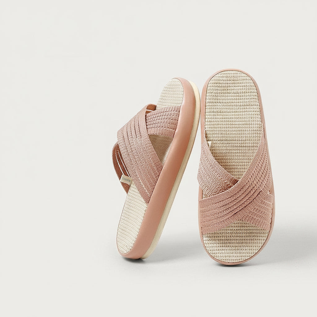 Cotton and Linen Slippers for Women at Home