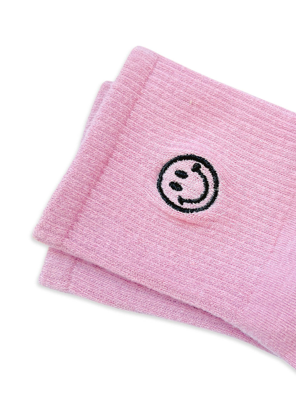 Smiley Face Socks in Dusty Pink for Joyful Comfort